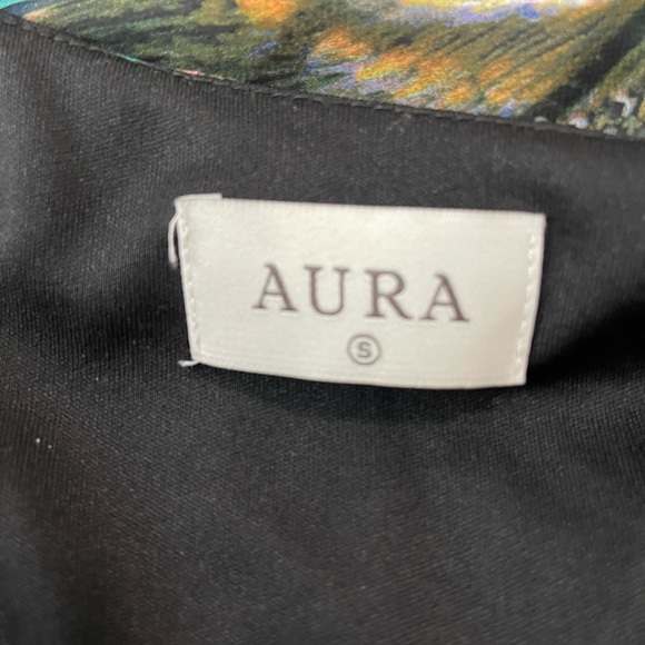 Peacock Feather Print Shift dress/tunic- Sz S - Picture 6 of 9